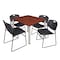 Regency Kee Square Table & Chair Set, Wood, Metal, Polypropylene Top TB4848CHBPCM44BK - alternate 1